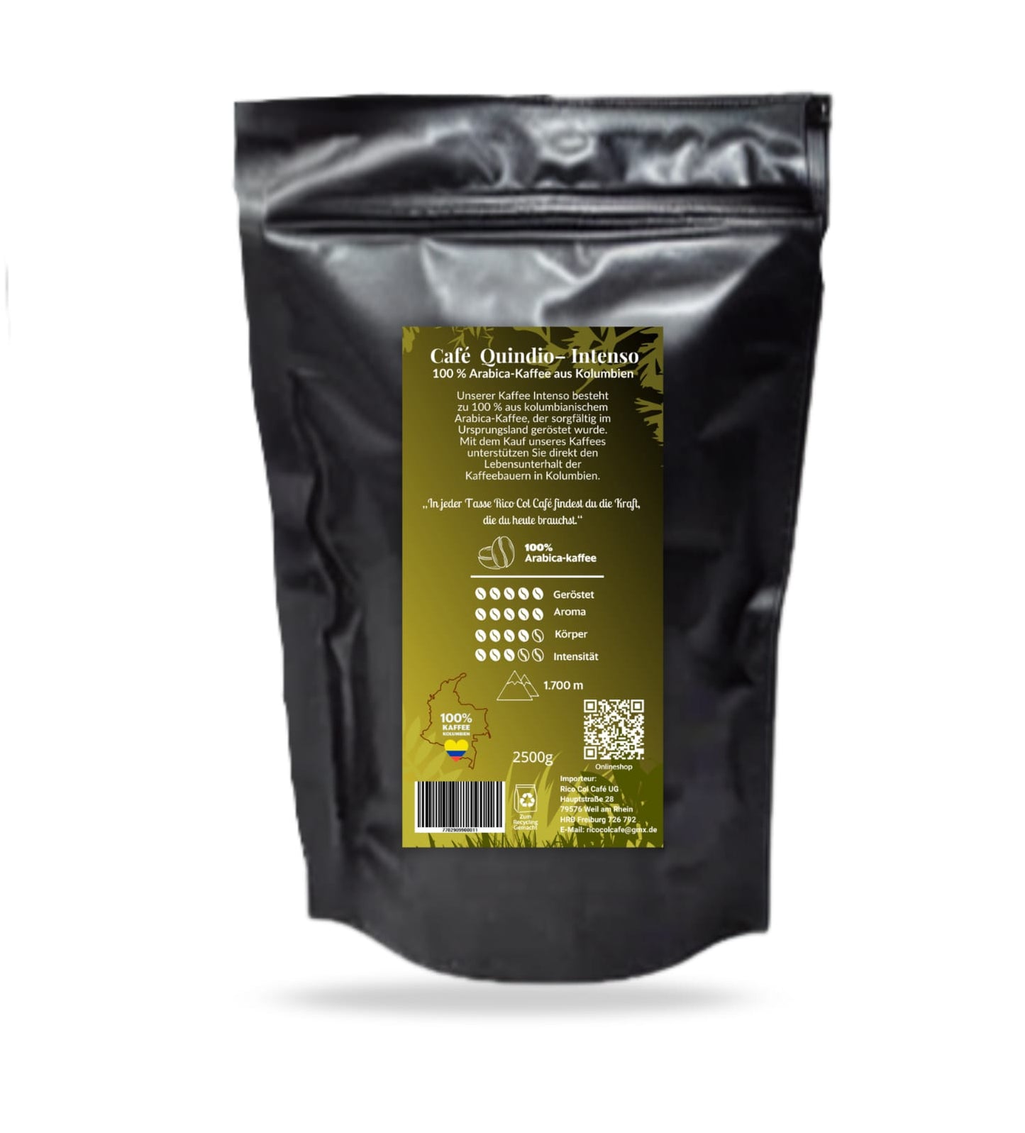 Kaffeebohnen 500 g Quindio